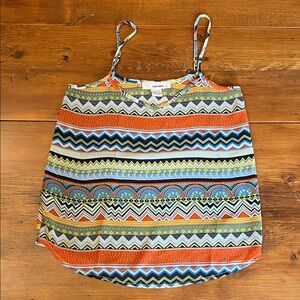 Sans Souci Multicolor Patterned Tank Top